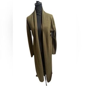 NAADAM 100% cashmere long olive duster cardigan size S